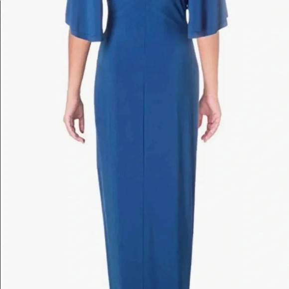 Pink Ralph Lauren Cold-Shoulder Jersey Gown - Picture 6 of 12